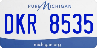 MI license plate DKR8535