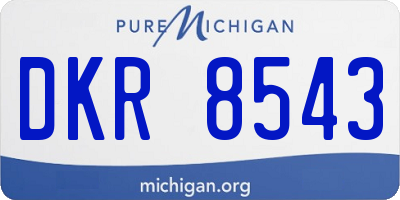 MI license plate DKR8543