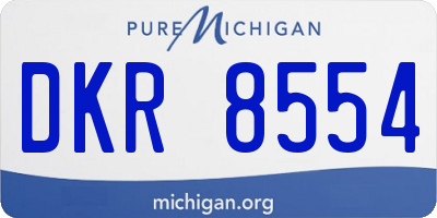 MI license plate DKR8554