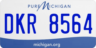 MI license plate DKR8564