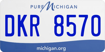 MI license plate DKR8570