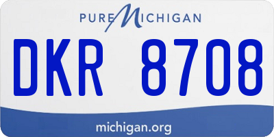 MI license plate DKR8708