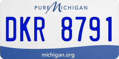 MI license plate DKR8791