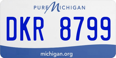MI license plate DKR8799