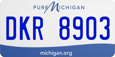 MI license plate DKR8903