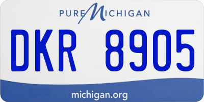 MI license plate DKR8905