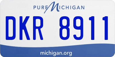 MI license plate DKR8911