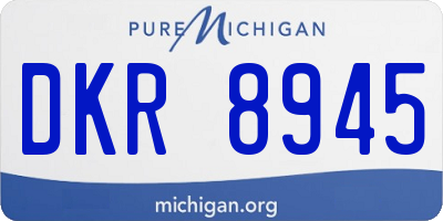 MI license plate DKR8945