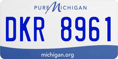 MI license plate DKR8961
