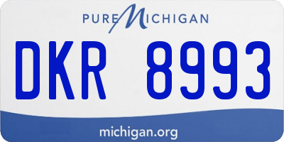 MI license plate DKR8993