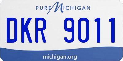 MI license plate DKR9011