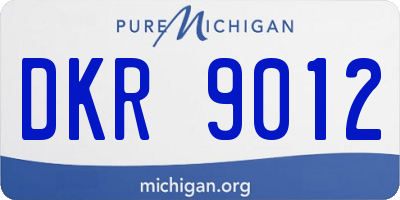 MI license plate DKR9012