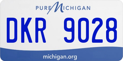 MI license plate DKR9028