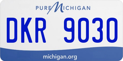 MI license plate DKR9030