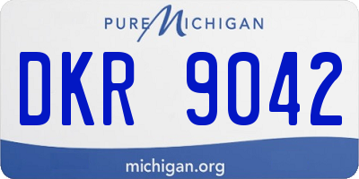 MI license plate DKR9042