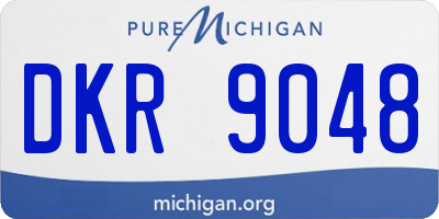 MI license plate DKR9048