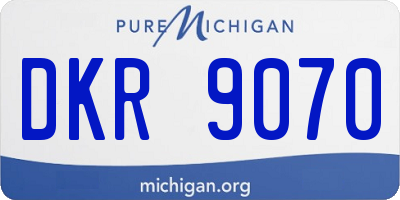 MI license plate DKR9070