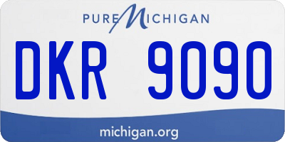 MI license plate DKR9090