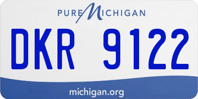 MI license plate DKR9122