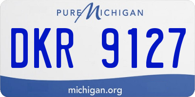 MI license plate DKR9127