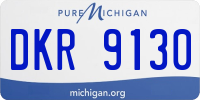 MI license plate DKR9130