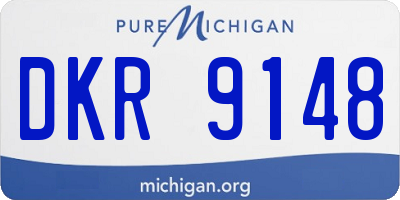MI license plate DKR9148