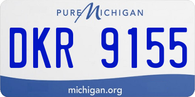 MI license plate DKR9155