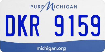 MI license plate DKR9159