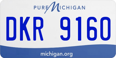 MI license plate DKR9160