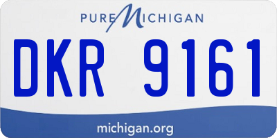 MI license plate DKR9161