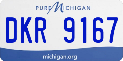 MI license plate DKR9167