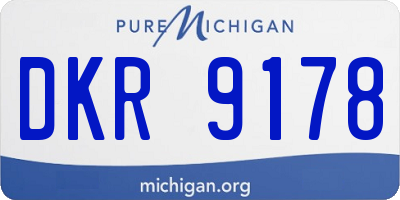 MI license plate DKR9178