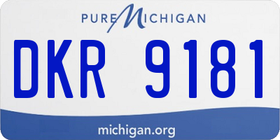MI license plate DKR9181