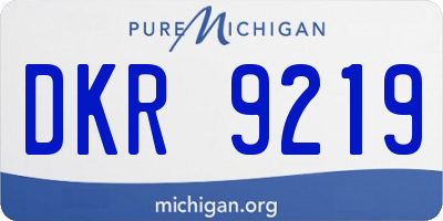 MI license plate DKR9219