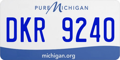 MI license plate DKR9240