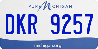 MI license plate DKR9257
