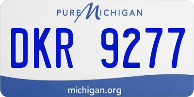 MI license plate DKR9277