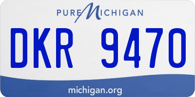 MI license plate DKR9470