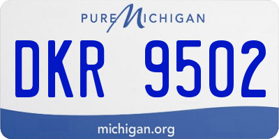 MI license plate DKR9502