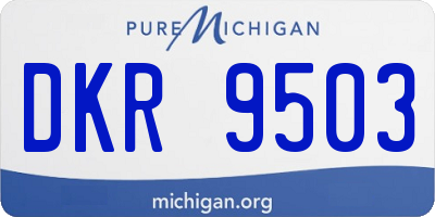 MI license plate DKR9503