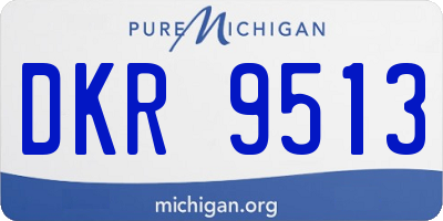 MI license plate DKR9513