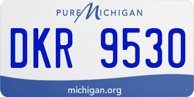 MI license plate DKR9530