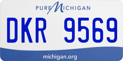 MI license plate DKR9569