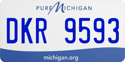 MI license plate DKR9593