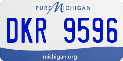 MI license plate DKR9596