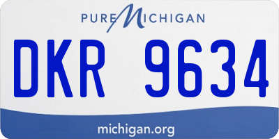 MI license plate DKR9634