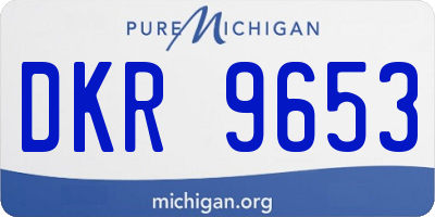 MI license plate DKR9653