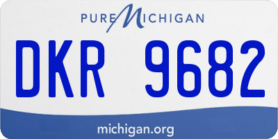 MI license plate DKR9682