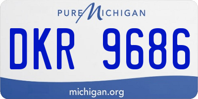 MI license plate DKR9686