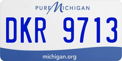MI license plate DKR9713